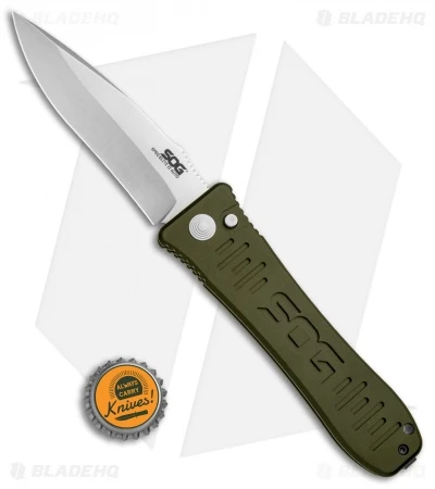 SOG Knives Spec Elite II Large Automatic Knife OD Green (4" Satin) SE-61OD - Image 4