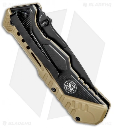 Smith & Wesson Spring Assisted Knife Black & Tan (3.3" Black) 1084302 - Image 3