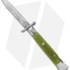 AKC Swinguard 9" Automatic Italian Stiletto Green Pearlex (4" Satin Dagger)