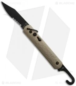 Colonial Knife Company M-729 Automatic Knife W/ Rescue Hook (Tan Serr)