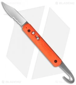 Colonial M-724 Pocket Clip Rescue Automatic Knife Orange (3" Satin Serr)