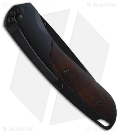 CRKT Delegate EDC Knife W/ Cocobolo Handle (3.125" Black Plain) 1055W - Image 2