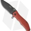 HTM Darrel Ralph Gun Hammer Bowie Spring Assisted Knife Red (3.5" Black)