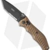 HTM Gun Hammer Tanto Automatic Knife Flat Dark Earth (3.5" Black Serr)