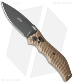 HTM Gun Hammer Torpedo Automatic Knife Flat Dark Earth (3.5" Black)
