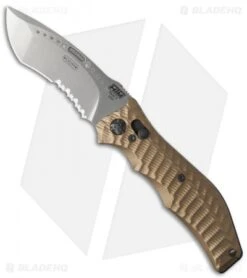 HTM Gun Hammer Radian Automatic Knife Flat Dark Earth (3.5" NG Satin Serr)
