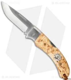 Karesuando Kniven Singi Lockback Folding Knife Curly Birch (3.25" Satin)