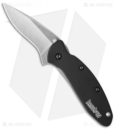 Kershaw Scallion Assisted Opening Knife Black (2.25" Stonewash) 1620SWBLK
