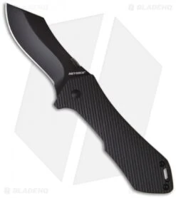 Meyerco Maxx-Q Mini Knife Tactical Spring Assisted Opener (2.9" Black Plain)