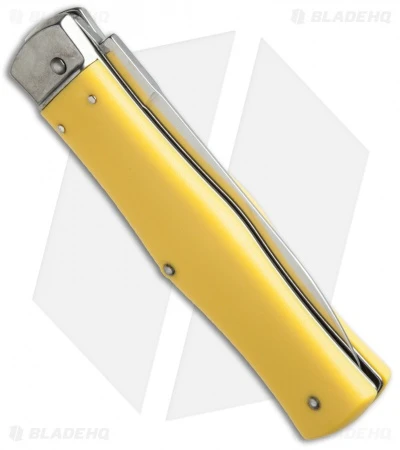 Mikov 241 Predator Lever Lock Automatic Knife ABS Yellow (3.75" Polish) - Image 2