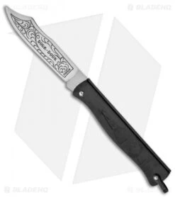 Douk-Douk Slip Joint Folding Knife 160mm Black (3" Satin)