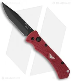 Paragon Mini ERT Red Automatic Knife (2.75" Black Plain)