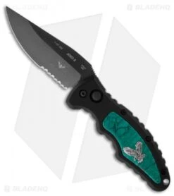 Paragon PARA-8 Turquoise Automatic Knife (3.5" Mirror DLC Serr)