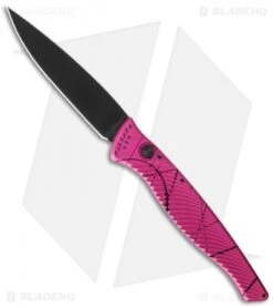 Piranha DNA Automatic Knife Pink Vein Tactical (3.25" Black)