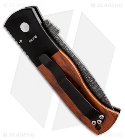 Pro-Tech Emerson Custom CQC-7 Automatic Knife Cocobolo (3.25" Damascus) - Image 2