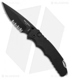 Pro-Tech Lerch TR-5 Spring Assisted Knife Black (3.25" Black Serr) SA.4