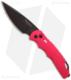 Protech TR-4.3 Red Tactical Response 4 Automatic Knife (4" Black Plain)