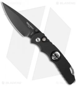 Pro-Tech Lerch TR-5 Skull Custom Spring Assisted Knife Black (3.25" Black) SA.70