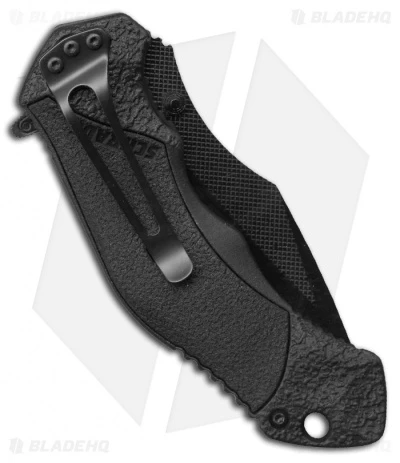 Schrade SCHA4BG Clip Point MAGIC Spring Assisted Knife (3.3" Black Plain) - Image 2