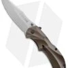 Schrade SCHA7BR Clip Point Spring Assisted Knife Brown (3.25" Bead Blast Plain)