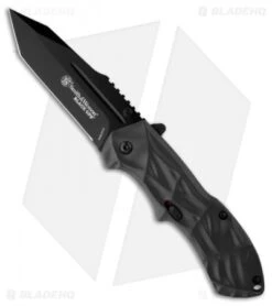 Smith & Wesson Black Ops SWBLOP3T Gray Spring Assist Tanto Knife (3.35" Plain)