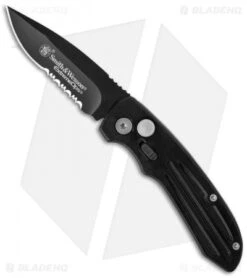 Smith & Wesson Mini Extreme Ops Automatic Knife (2.5" Black Serr) SW40BS