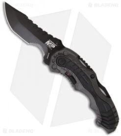 Smith & Wesson Grey MAGIC Spring Assisted Knife (3.4" Black Serr) SWMP6S