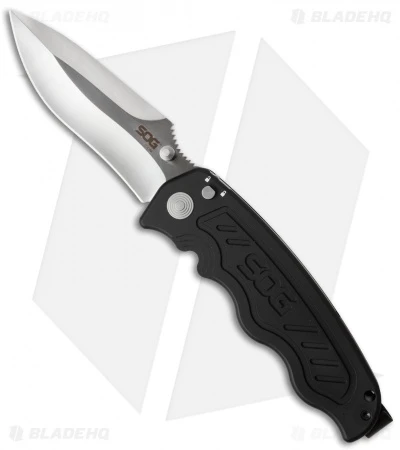SOG Zoom Drop Point Spring Assisted Knife (3.625" Satin) ZM1011